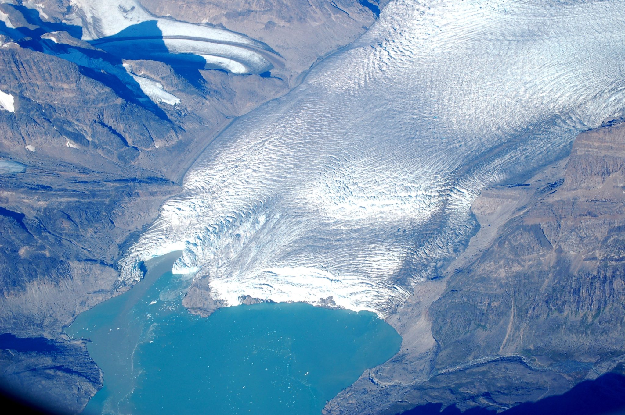 Greenland, as seen from above. Rees spent two summers researching the country's ecological changes and the resulting impacts on native Inuits. Courtesy of Taylor Rees
